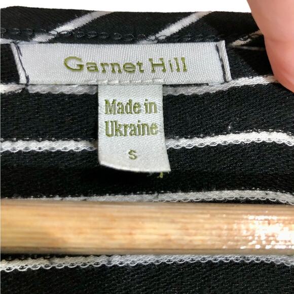 Garnet Hill Striped Swing T-shirt Dress Size Small - Picture 2 of 5